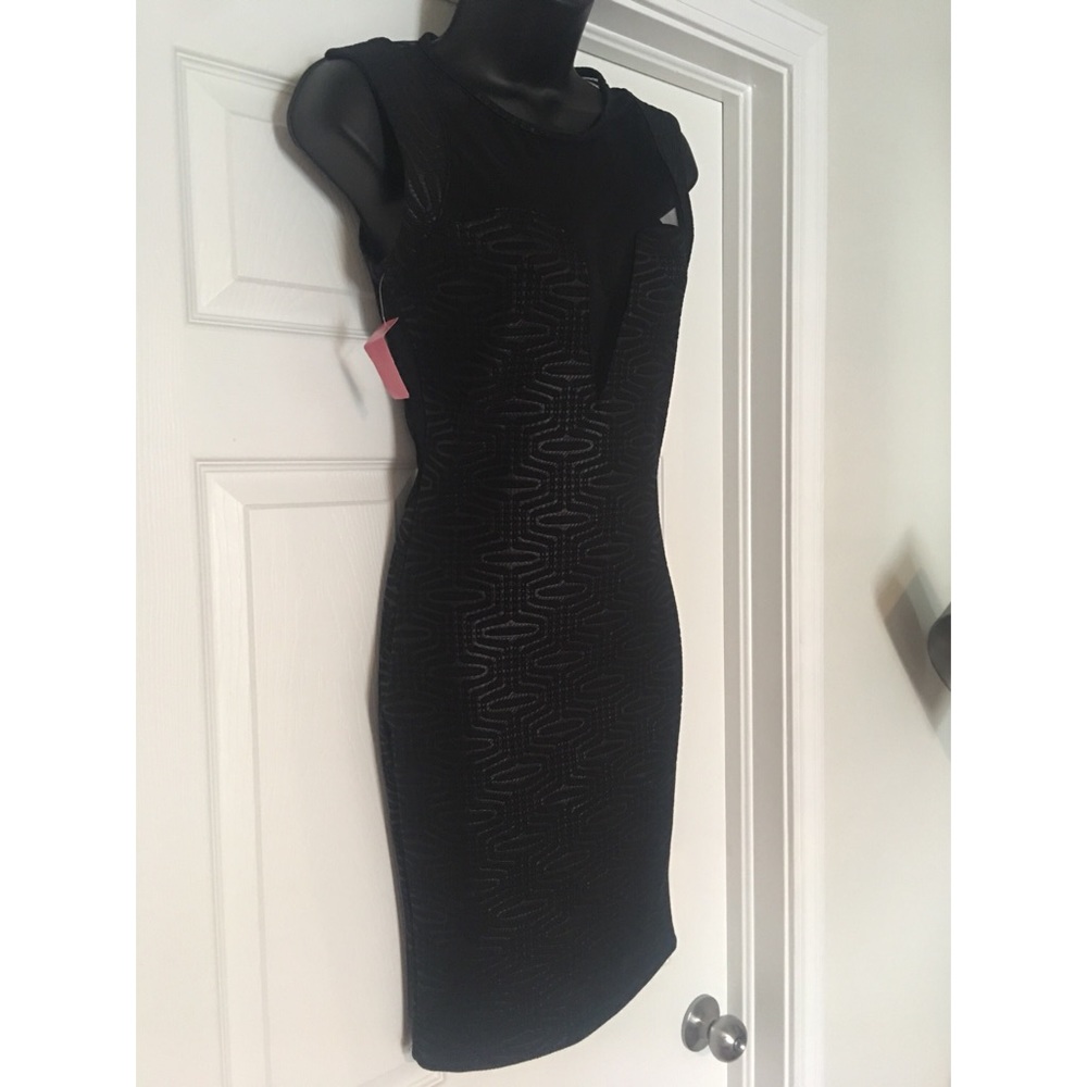 Sleeveless Dress with Sheer Back & Neckline